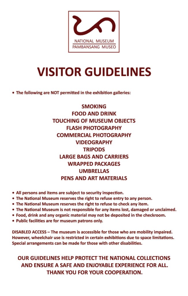 National Museum Visitor Guidelines