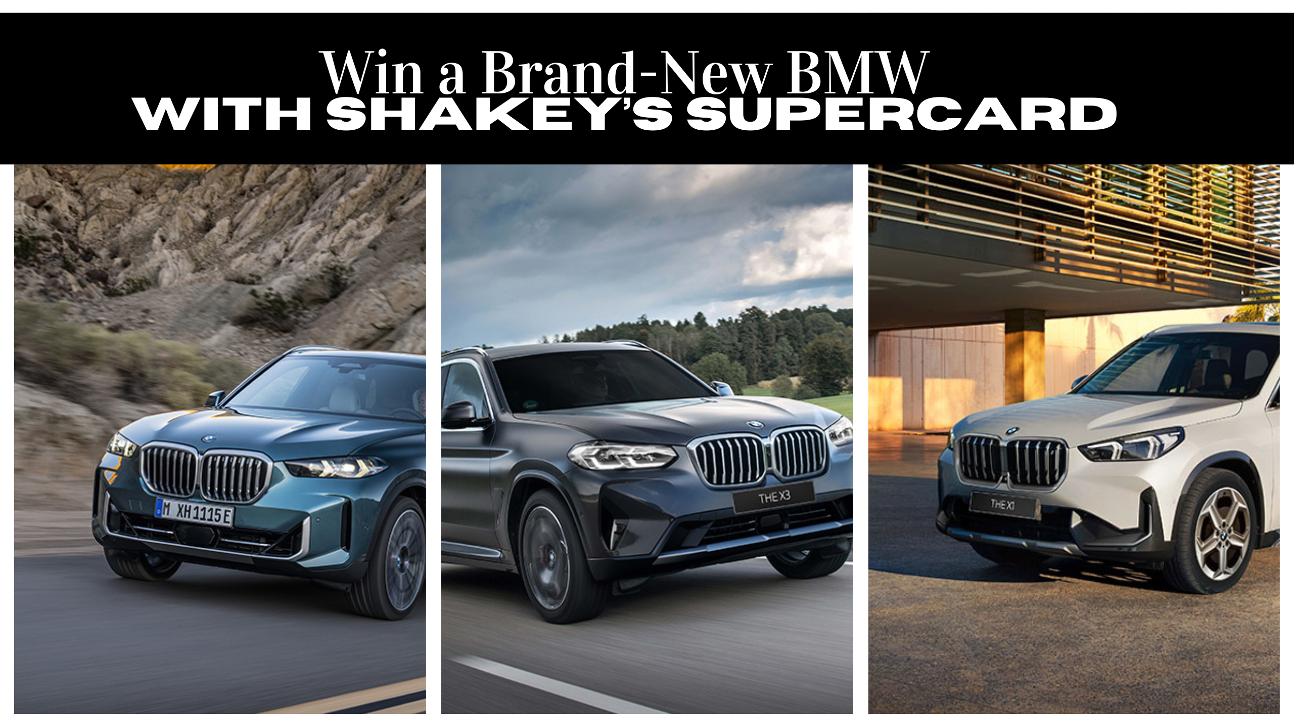 Enter the Shakey’s Supercard Super Cars Monthly Grand Giveaway for a shot at winning a brand-new BMW SUV!