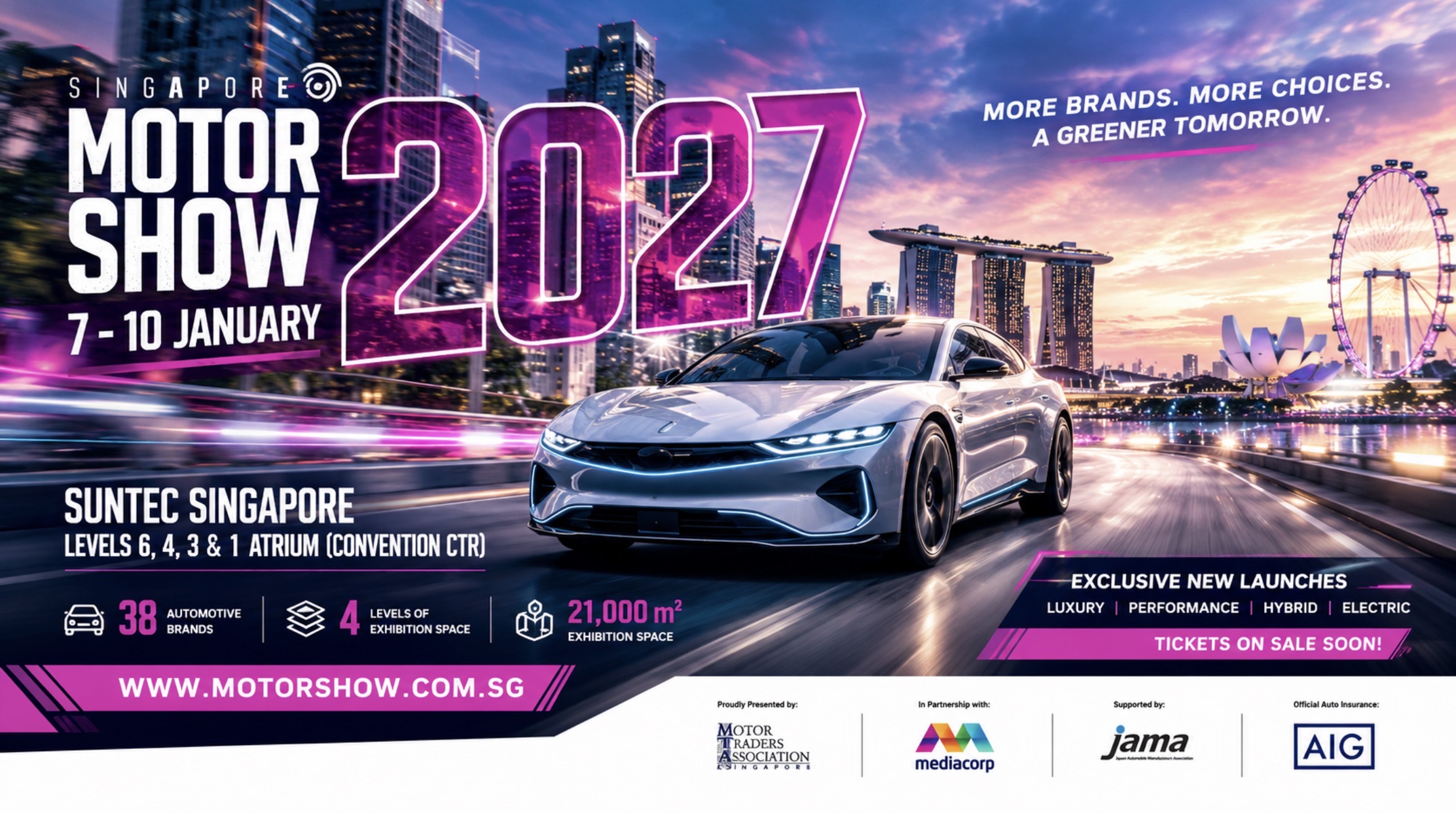 Singapore Motorshow 2027 Celebrates 20 Years with 38 Automotive Brands and New Model Showcases